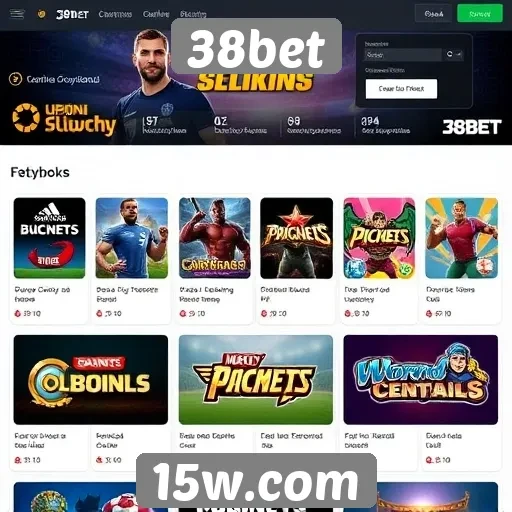 Variedade de jogos disponíveis na plataforma 38bet